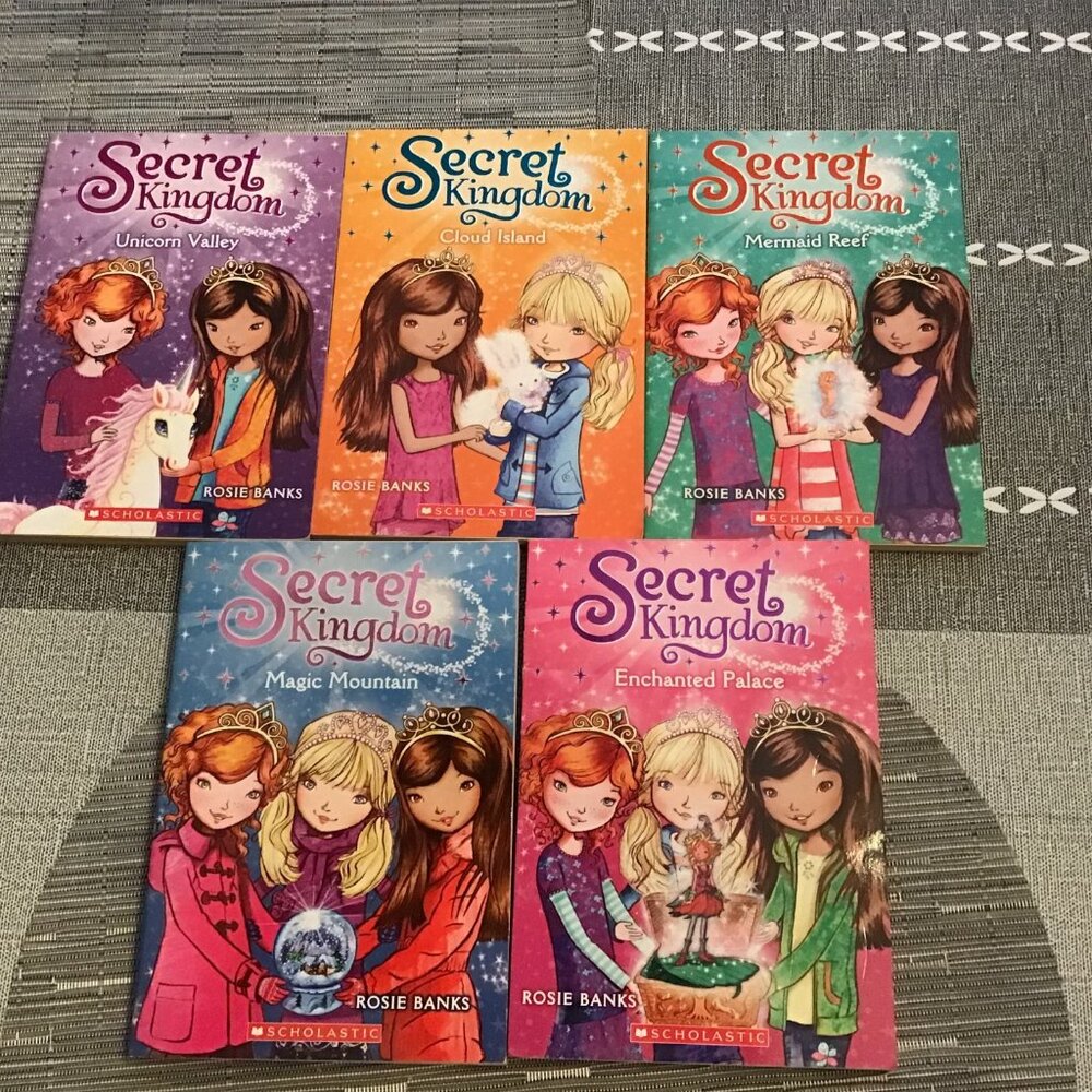 Lot of 5 Secret kingdom Books by Rosie Banks, Excellent--Homeschool Reading